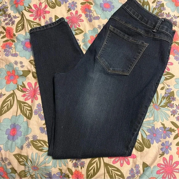 d. jeans Women's Deep Indigo stretch Skinny jeans plus 16 - Picture 2 of 9